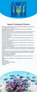 Aquatic Compound Vitamin-Multi-Mineral & Vitamin Complex / Accelerates Water Fertility & Calcium-Magnesium Conversion