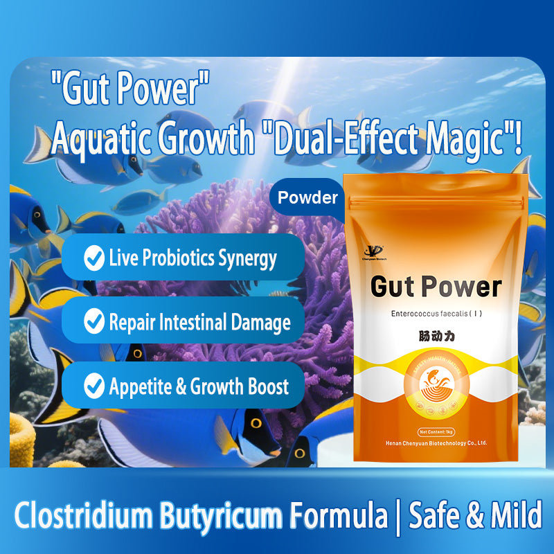 Gut Power-Regulates Intestines · Replenishes Flora · Enhances Growth