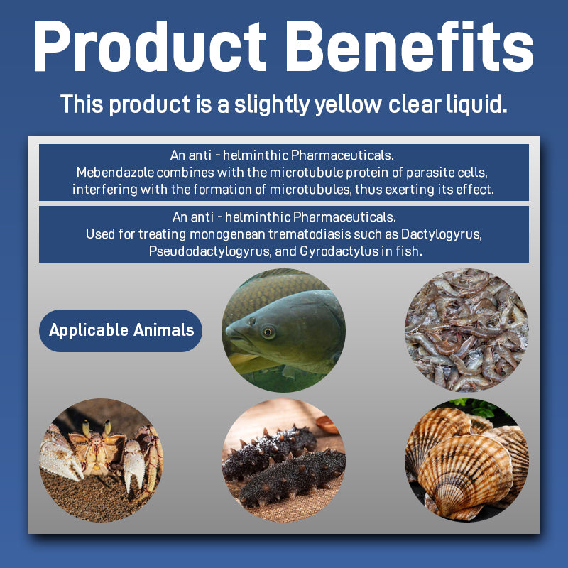 Mebendazole Solution-(for Aquatic Products)-An anti – helminthic pharmaceuticals Veterinary Prescription Pharmaceuticals