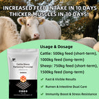 Cattle Sheep Fattening Promoter-Skeletal Development • Rapid Weight Gain • High Meat Yield • Low Feed Conversion Ratio