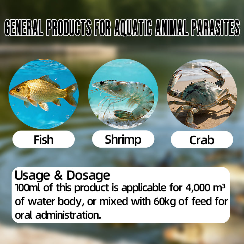 Aquatic Parasite Clear-Internal and external deworming · Plant extraction · Safe and thorough · Essential for aquaculture deworming