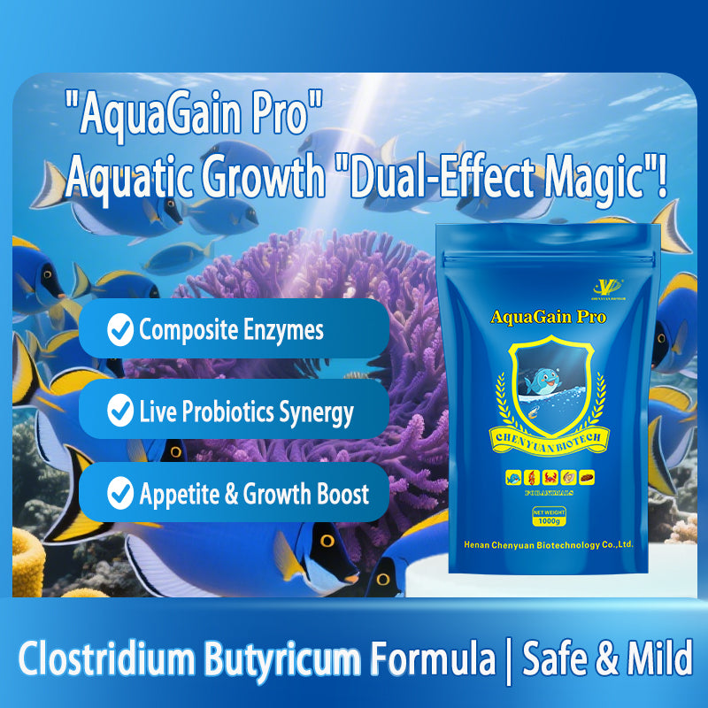 AquaGain Pro-Improves Feed Conversion / Enhances Protein Absorption / Promotes Rapid Weight Gain