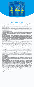 EM Probiotics-Stabilize Water Quality / Supplement Nutrients / Attract Feeding and Stimulate Appetite