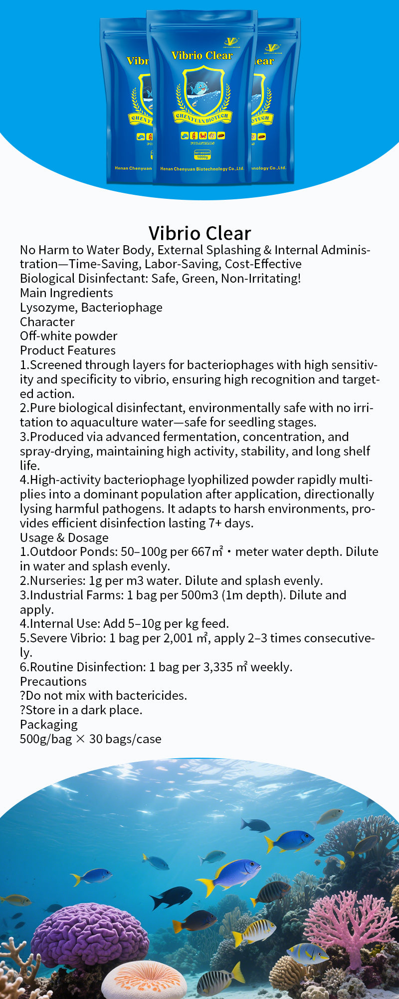 Vibrio Clear-Biological Safener: Safe, Green, Non-Irritating